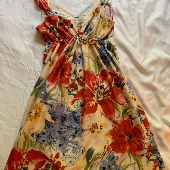 Tommy Bahama Adjustable Empire waist Tank/Sundress in Vibrant Floral, EUC - Picture 3 of 9